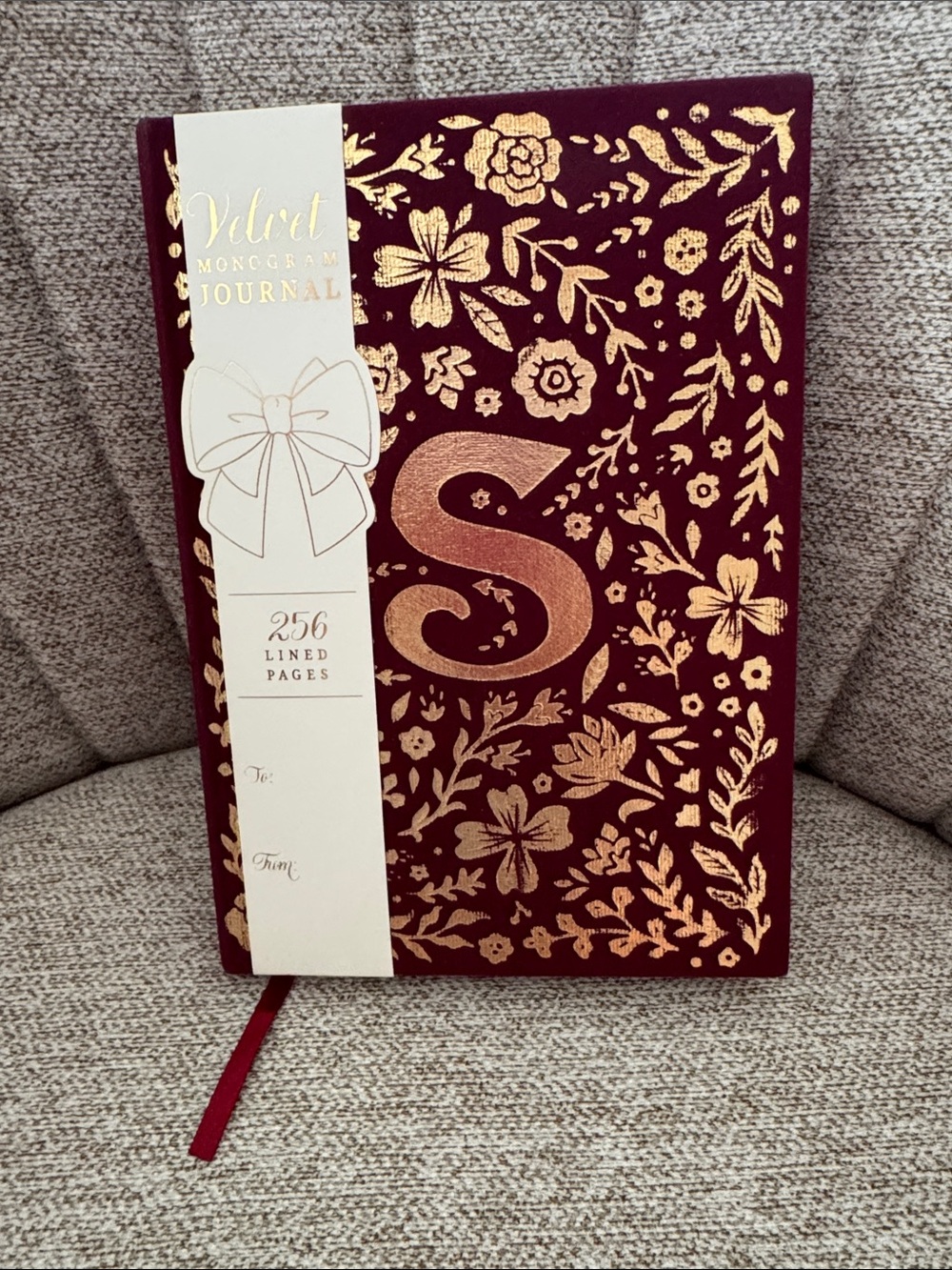 Journal - Burgundy with Rose Gold S Foil